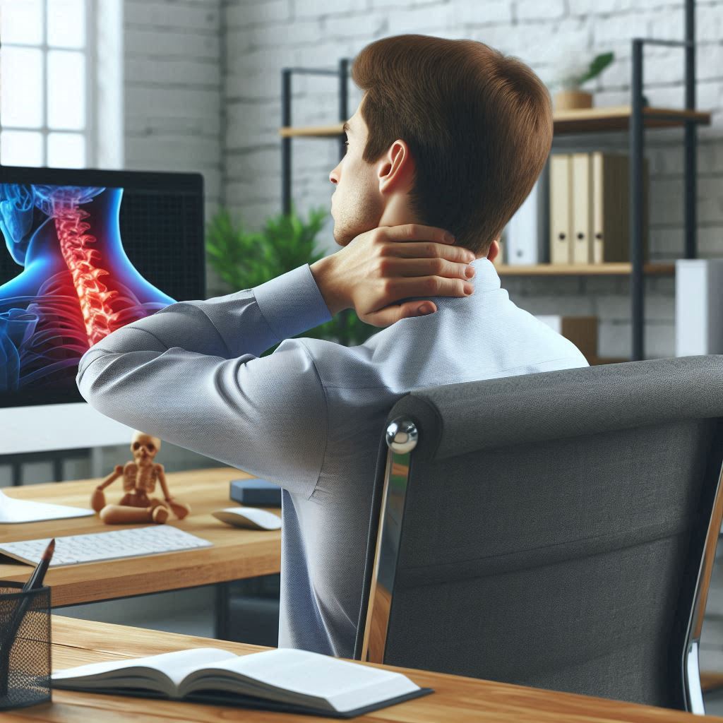 Hombre preocupado sobre sus cervicales